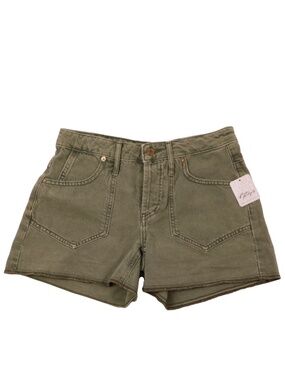 NWT We The Free Beginners Luck Slouch Shorts Olive Size 24 XXS FP